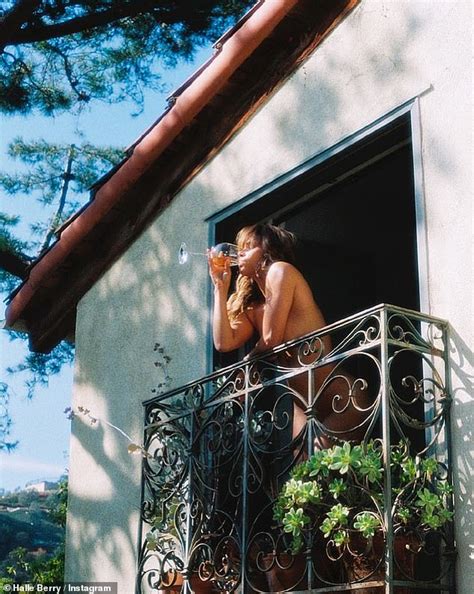 halle berry nude pics|Halle Berry Poses Nude While Drinking Wine on Her Balcony